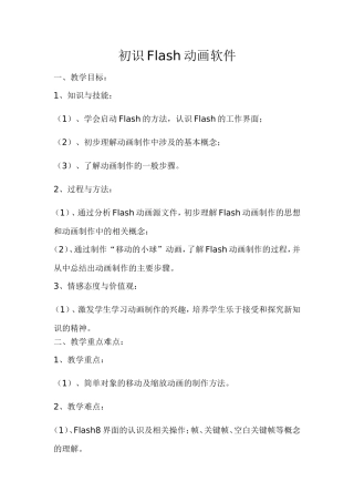 初识Flash动画软件