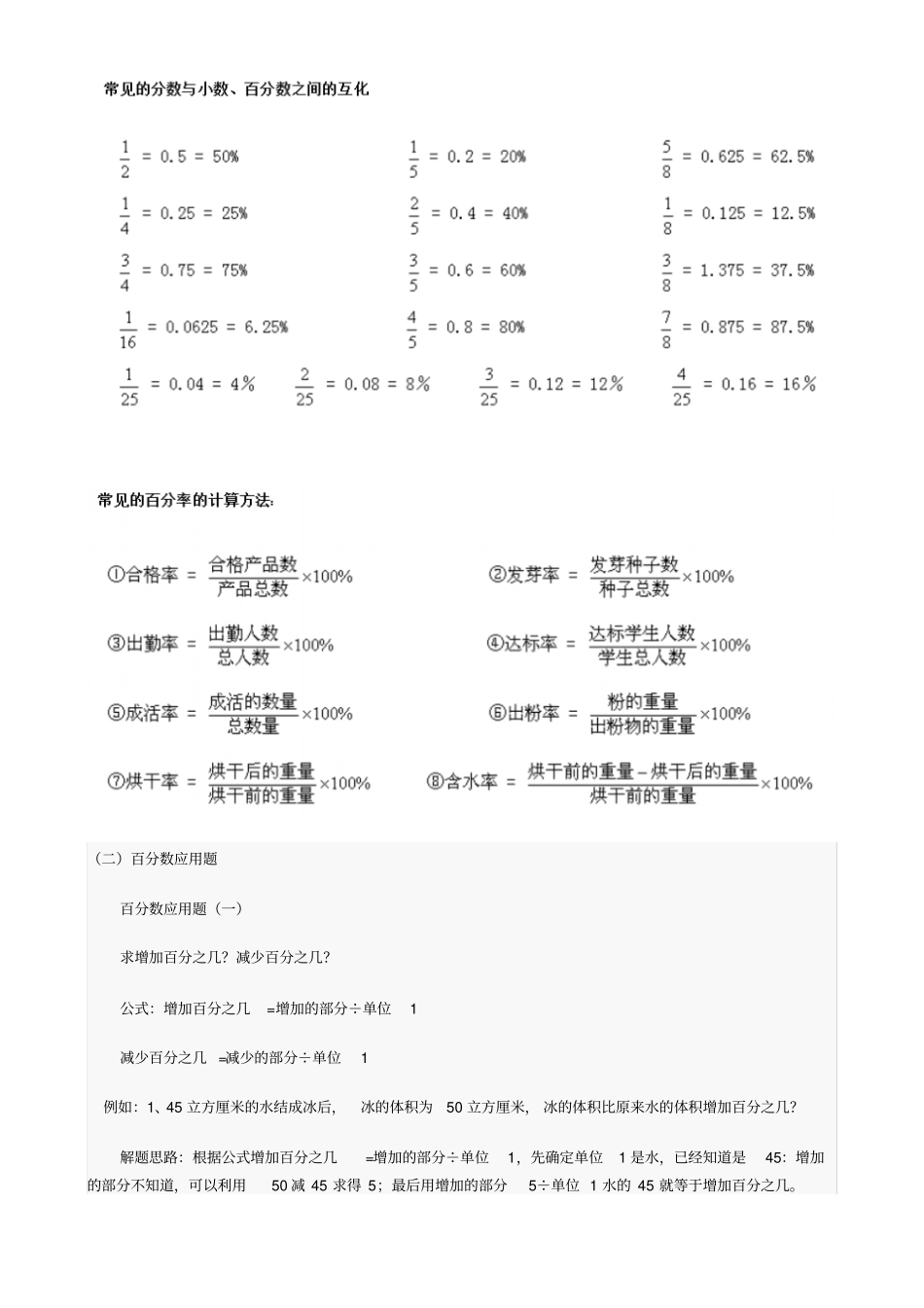 六年级上册数学百分数百分数-知识点整理_第2页