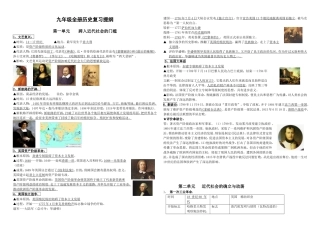 九上下两册复习提纲
