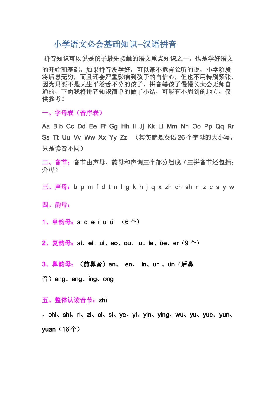 小学语文必会基础知识（集锦）_第1页