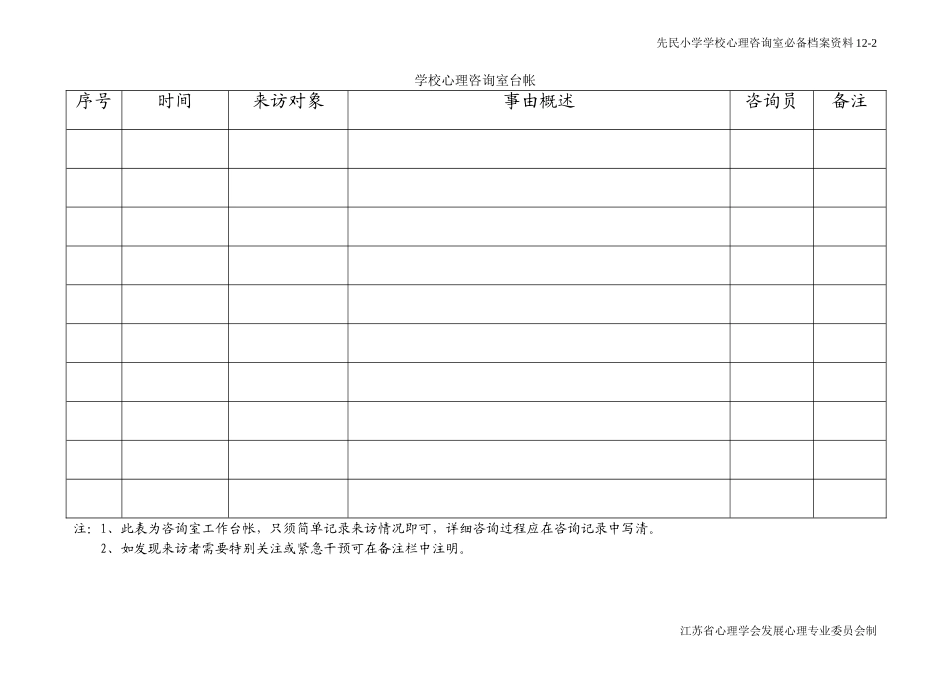 学校心理咨询室台帐_第1页