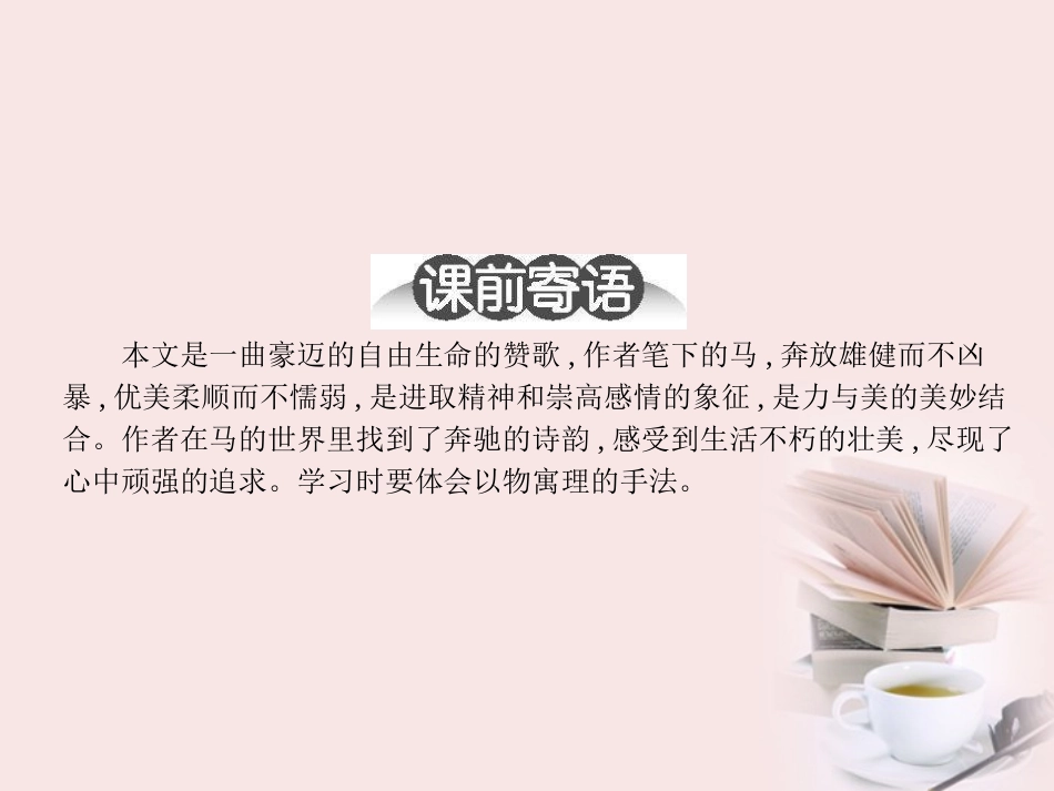 高二语文 1.2 巩乃斯的马课件 粤教版必修3 课件_第2页