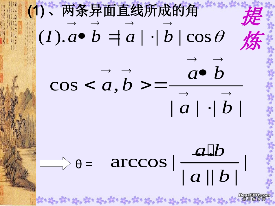高考数学法向量的应用课件 新课标 人教版 课件_第3页