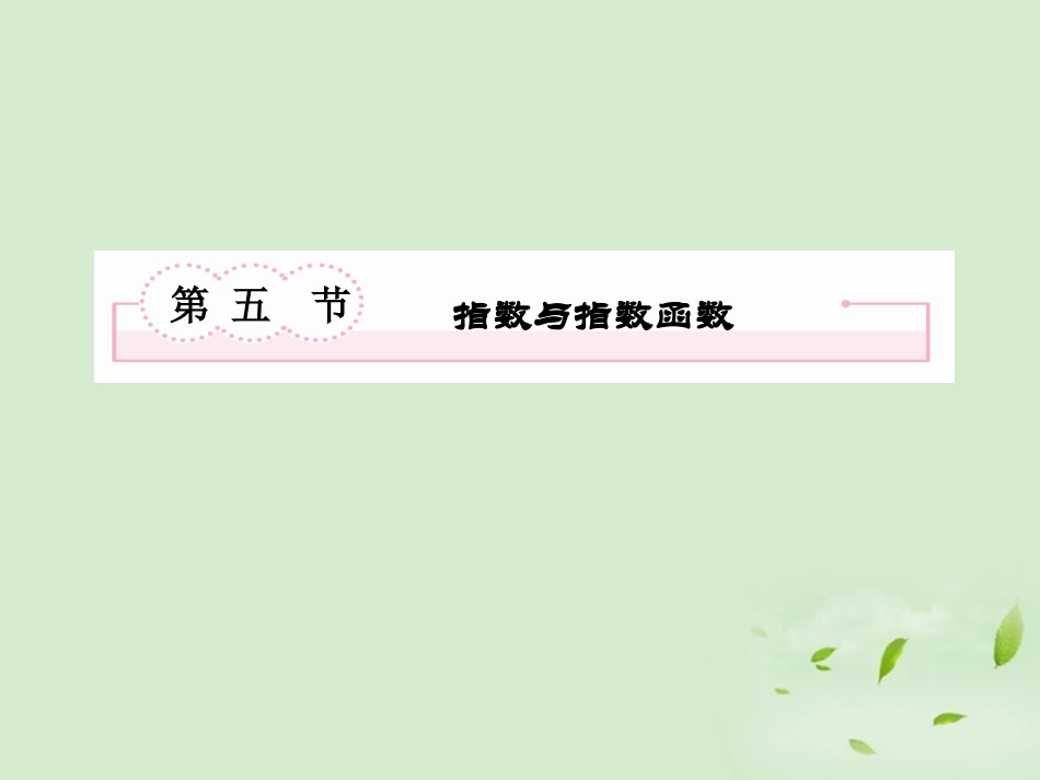 高考数学第一轮基础复习 指数与指数函数课件_第2页