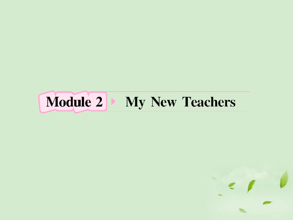 高考英语 Module2知识与要点课件 外研版必修1 课件_第1页