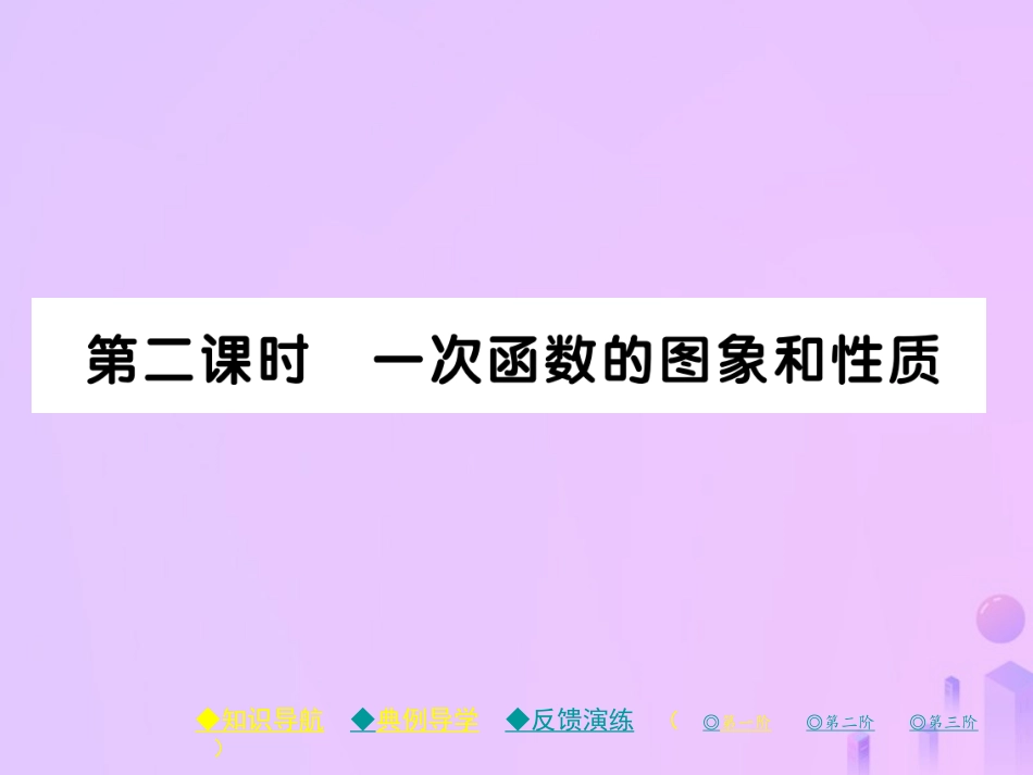 秋八年级数学上册 第四章 一次函数 3 一次函数的图像 第二课时 一次函数的图像和性质作业课件 (新版)北师大版 课件_第1页