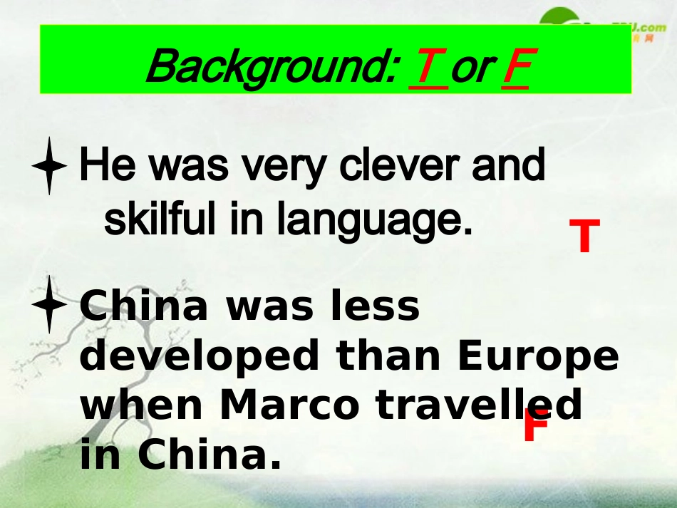 高中英语 unit8 lesson3 Marco Polo课件 北师大版必修3 课件_第3页