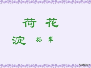 高一语文荷花淀课件 人教版  1 课件