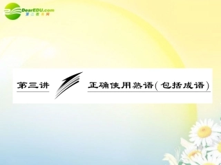 高考语文 正确使用熟语(包括成语)专题突破复习课件 新人教版 课件