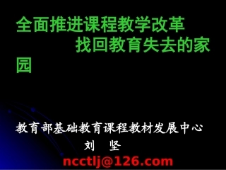 基础教育部刘坚报告
