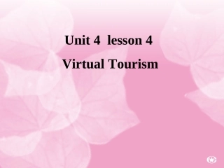 高中英语Unit 4 lesson 4 Virtual Tourism课件2 北师大版 必修2 课件