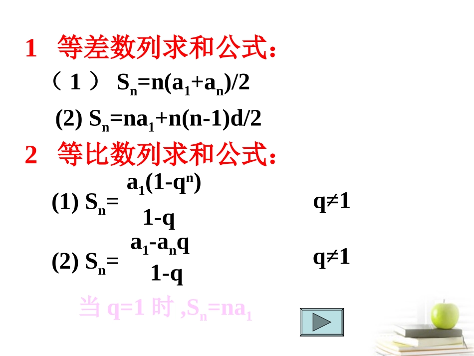 高中数学备课精选 第二章(数列 数列求和)复习课件 新人教B版必修5 课件_第3页