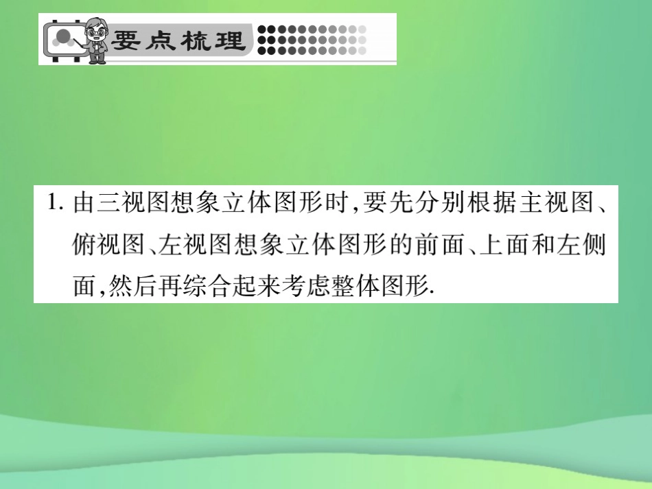秋七年级数学上册 第4章 图形的初步认识 4.2.2 由视图到立体图形课件 (新版)华东师大版 课件_第2页