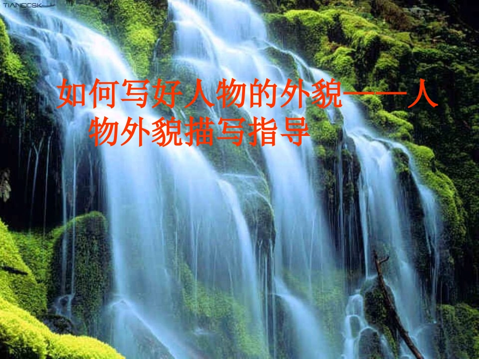 如何写好人物的外貌_第1页