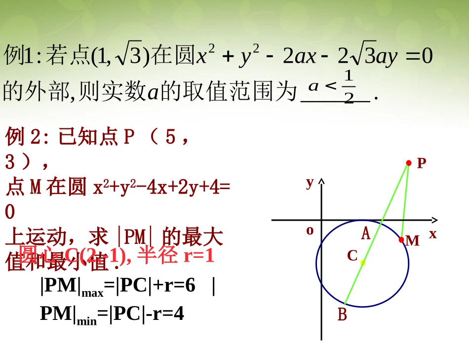 高中数学 422 圆与圆的位置关系课件 新人教版必修2 课件_第3页