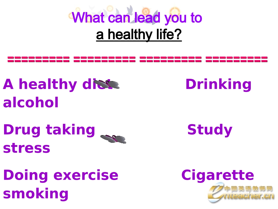 高中英语Unit 3 A Healthy Life-warming up and reading课件2 新课标 人教版 必修6 课件_第2页