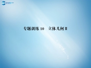 高二数学 专题训练10 立体几何配套课件
