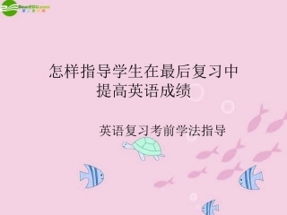 高考英语 怎样指导学生在最后复习中提高成绩--英语复习考前学法指导课件