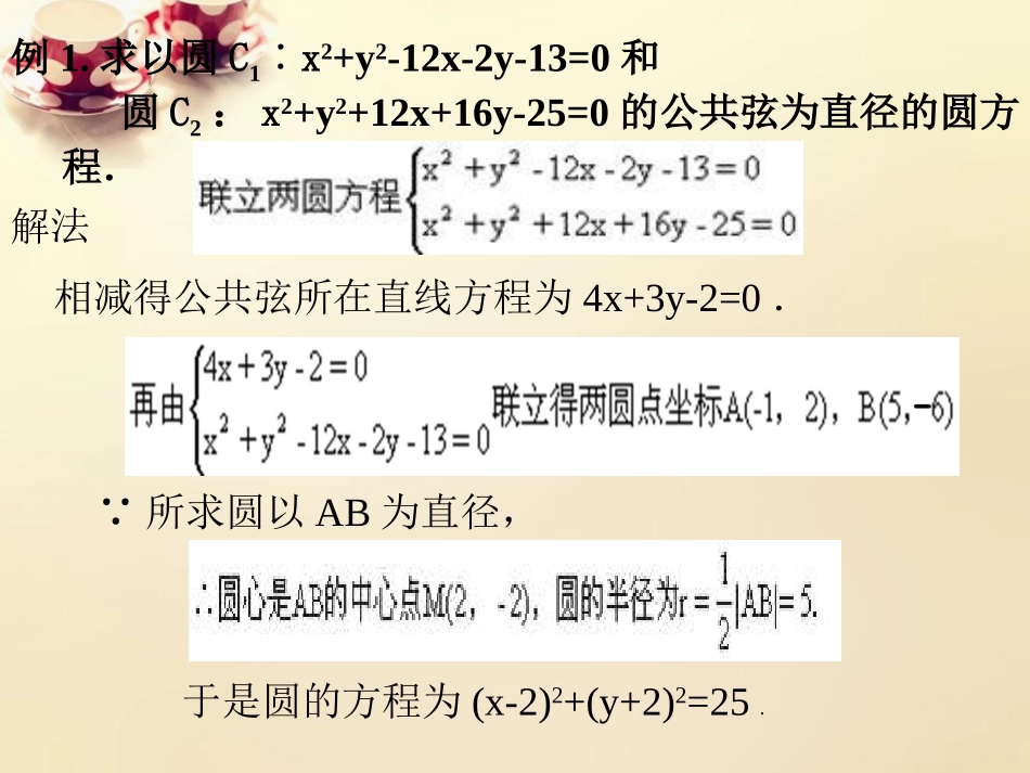 高中数学 42圆与圆的位置关系课件1 理 新人教A版必修2 课件_第3页