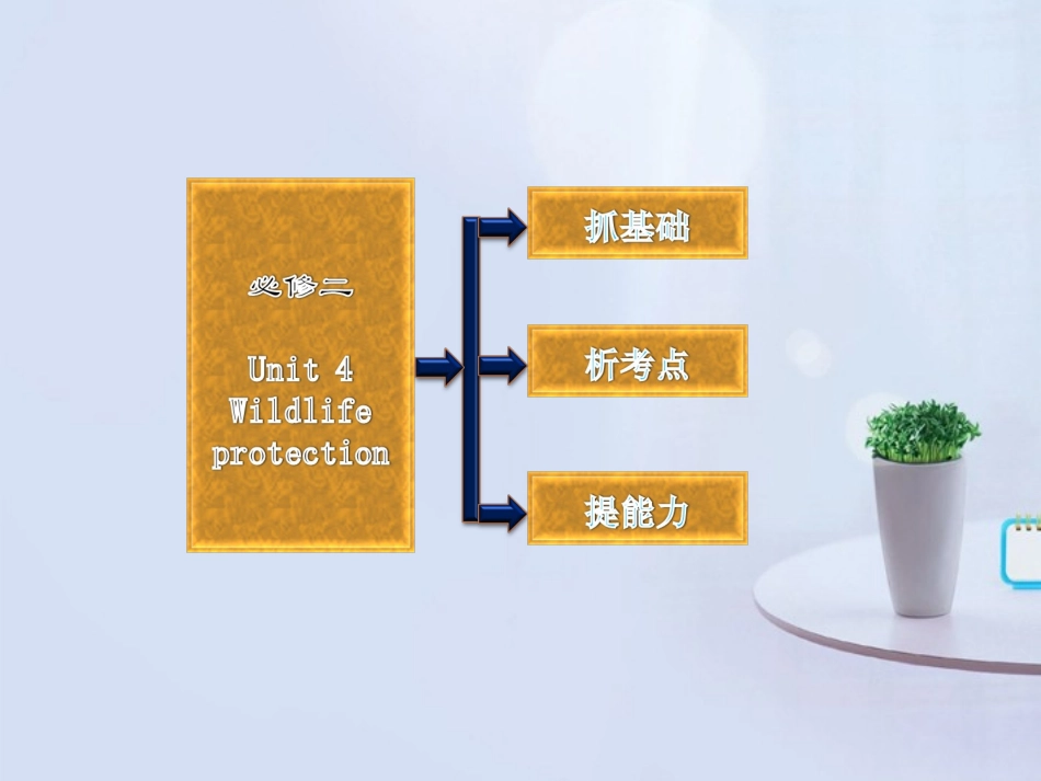 高考英语复习 Unit4 Wildlife Protection专题课件 新人教版必修2 课件_第2页