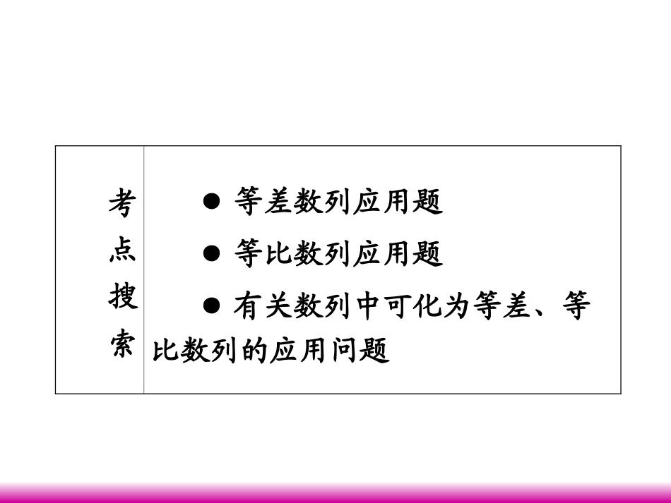 高考数学第一轮总复习 3.5数列的实际应用课件 理 (广西专版) 课件_第2页