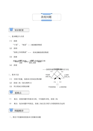 六年级奥数应用题浓度问题