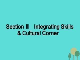 英语 Module 1 Small Talk Section Ⅲ Integrating Skills  Cultural Corner课件 外研版选修6 课件