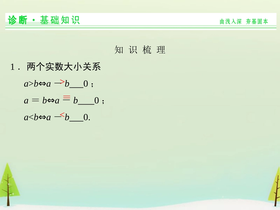 高考数学总复习 第5讲 不等式基本性质、含有绝对值的不等式课件_第2页