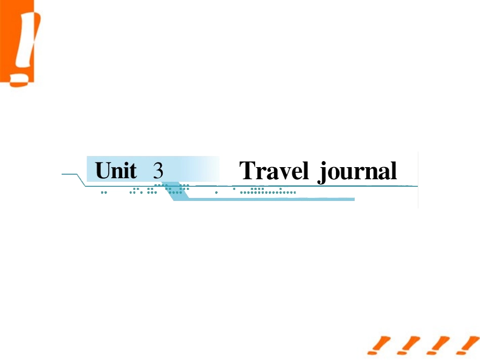 高考英语一轮复习 Unit3 Travel journal 学时1 高频单词课件 新人教版必修1 课件_第1页