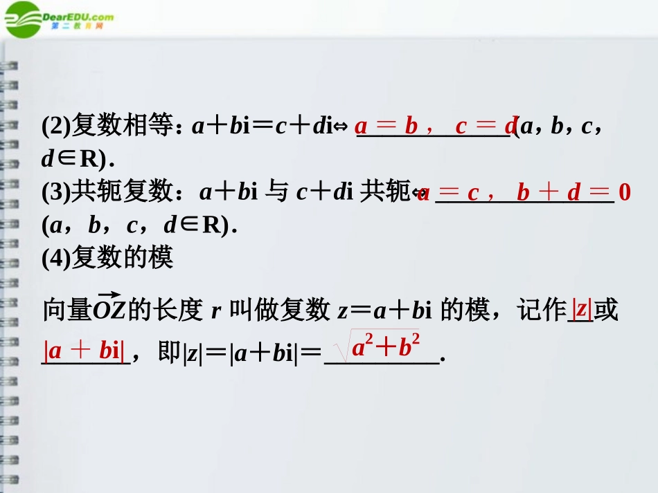 高三数学一轮复习 第四章 第4课时 数系的扩充与复数的引入课件 理 新人教A版 课件_第3页
