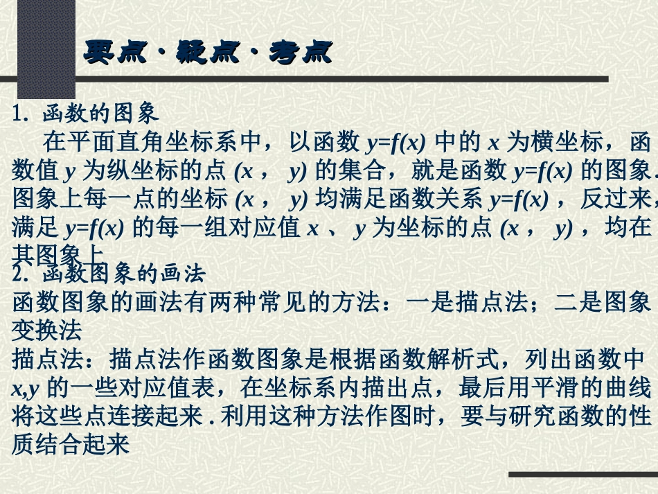 高考数学 函数第6课时函数的图象复习课件 新人教版 课件_第2页