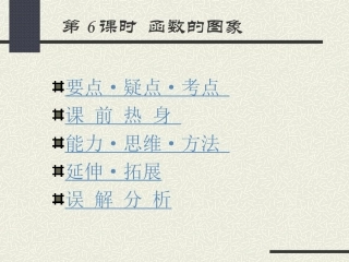 高考数学 函数第6课时函数的图象复习课件 新人教版 课件