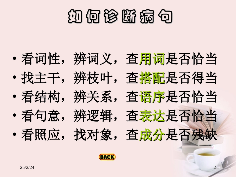 高二语文 辨析并修改病句课件_第2页