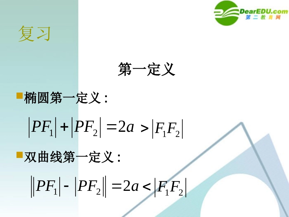 高考数学 圆锥曲线定义在高考中的应用课件 新人教A版 课件_第2页