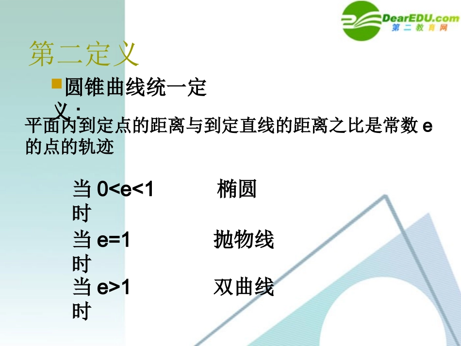 高考数学 圆锥曲线定义在高考中的应用课件 新人教A版 课件_第3页