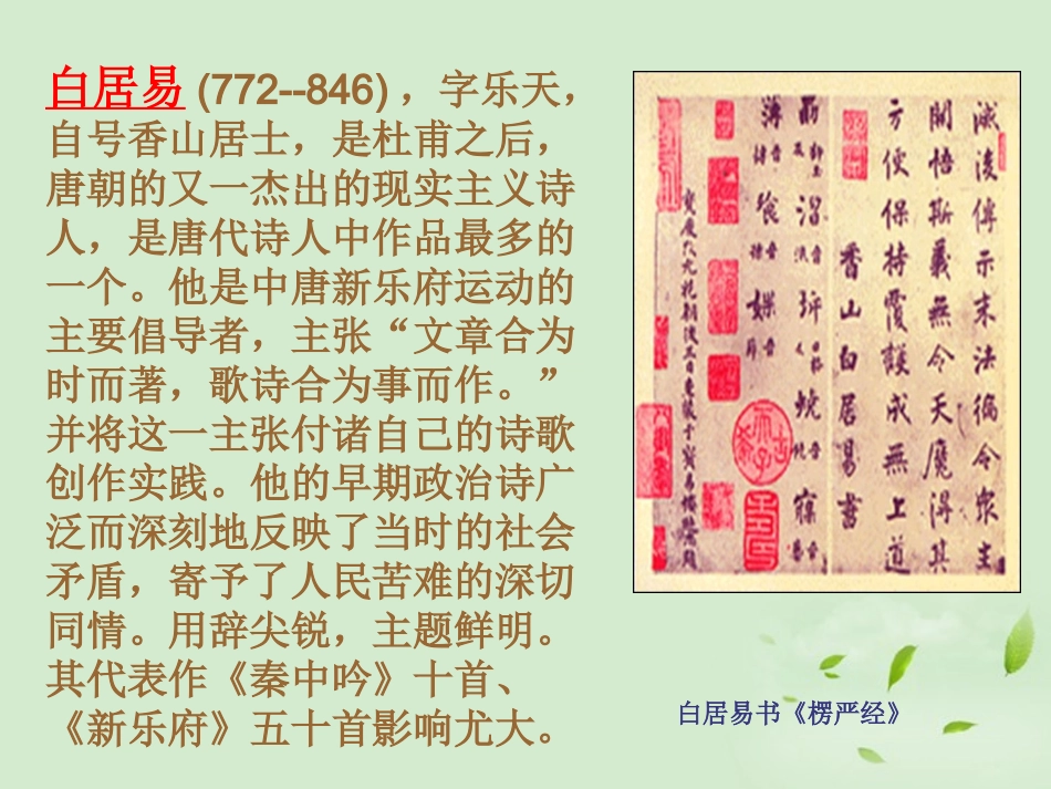 高中语文 416(琵琶行(并序))课件2 粤教版必修3 课件_第3页