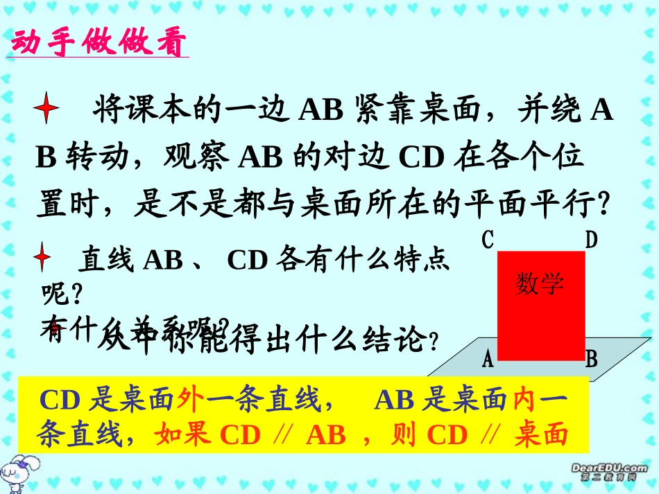 江苏地区高一数学直线和平面的位置关系课件 苏教版 课件_第3页