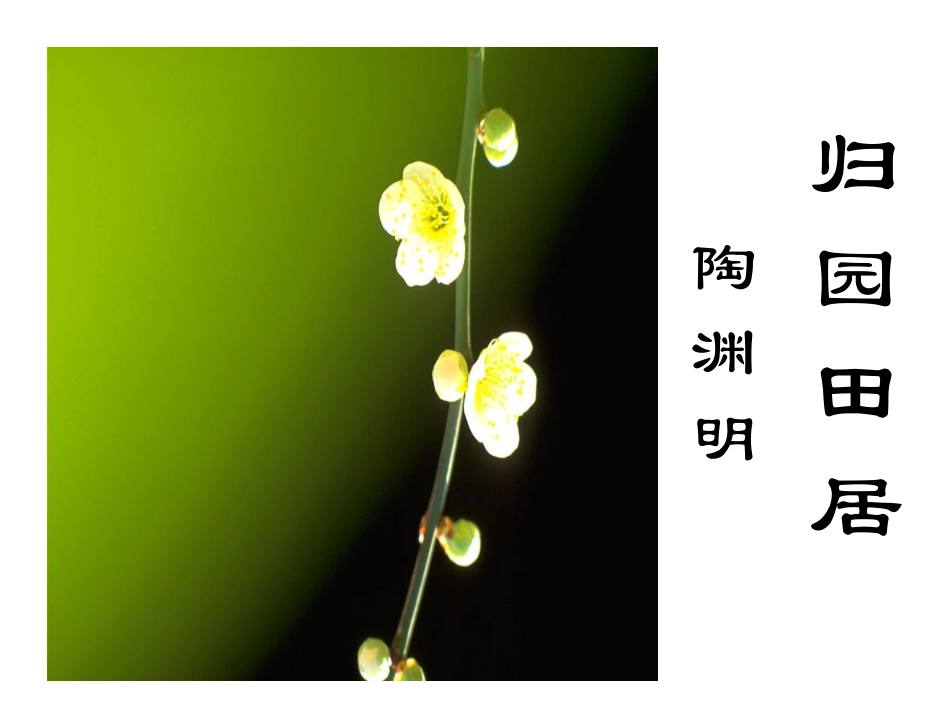 高中语文第四册归园田居 pp0t2 课件_第1页