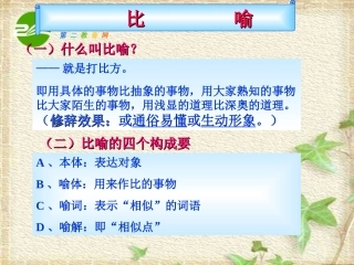 高中语文：(比喻)复习课件