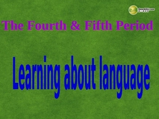 高中英语 The Fourth & Fifth Period课件