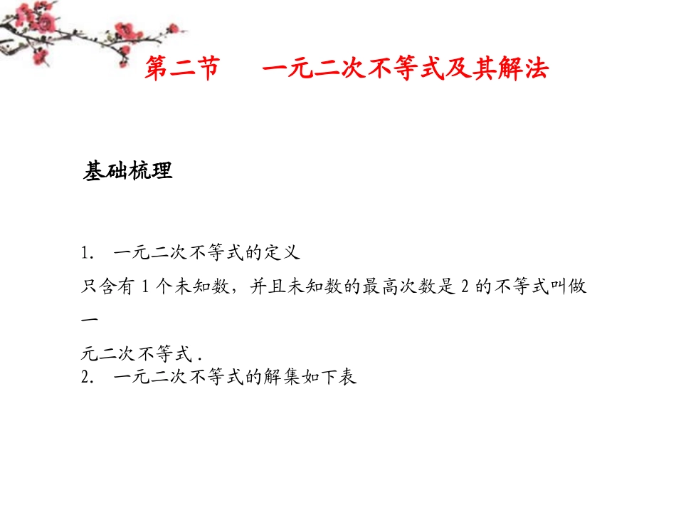 高二数学(一元二次不等式及其解法)课件_第1页