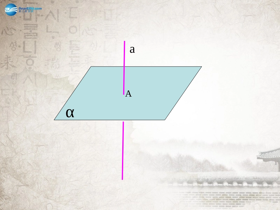 高中数学 231直线和平面有那些位置关系课件 新人教A版必修2 课件_第2页