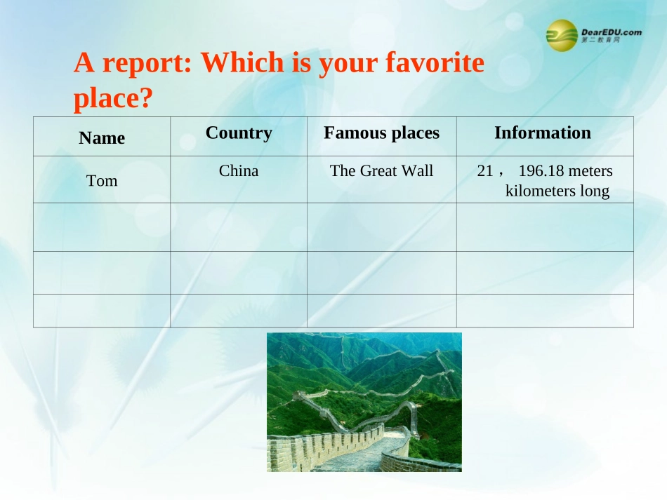春八年级英语下册(Unit 7 What s the highest mountain in the world？)Section A 3a-4c(含Grammar Focus)课件 (新版)人教新目标版 课件_第2页