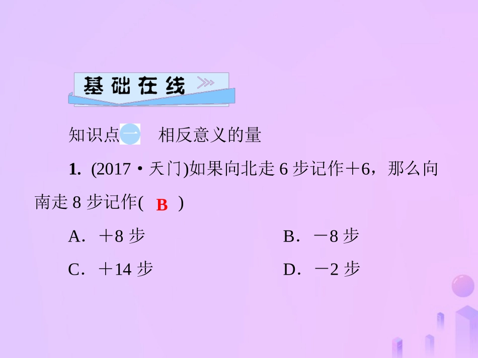 秋七年级数学上册 第2章 有理数 2.1 有理数 第1课时 正数和负数课件 (新版)华东师大版 课件_第3页