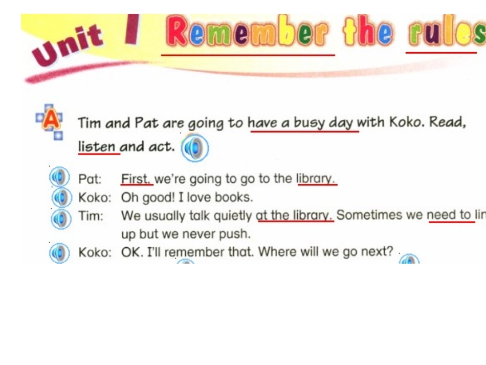 五年级下英语课件-Unit+1+Remember+the+rules_深港朗文版(3)_第3页