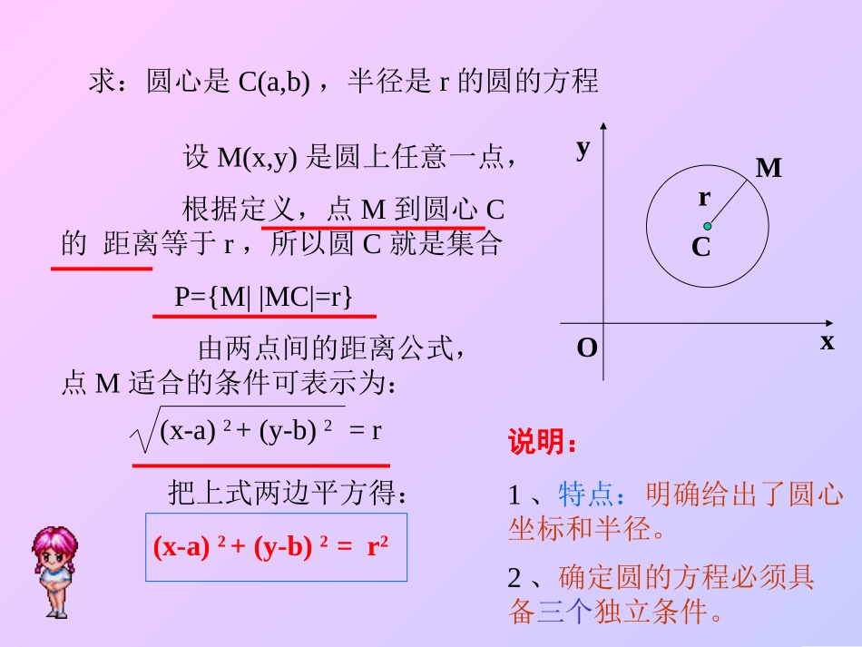 高中数学圆的标准方程课件4 新课标 人教版 必修2B 课件_第3页