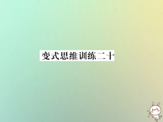 秋七年级数学上册 变式思维训练课件 (新版)华东师大版 课件