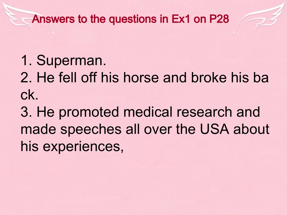 高中英语 Unit 2 Heroes lesson 4 Suoerhero课件2 北师大版必修1 课件_第3页