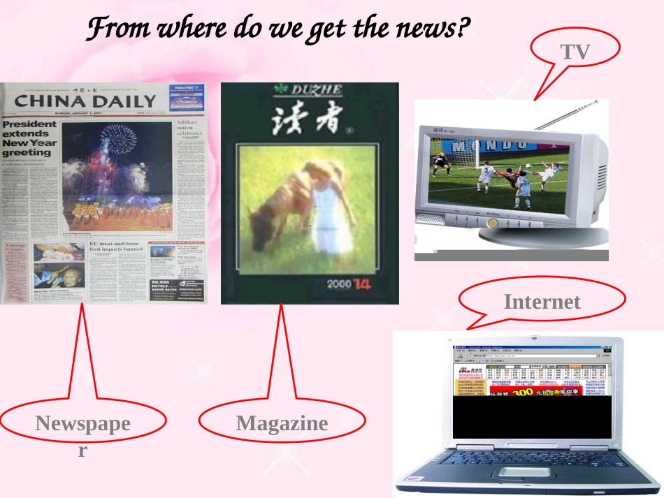 高二英语同步课件Unit2 News media 人教版 课件_第2页