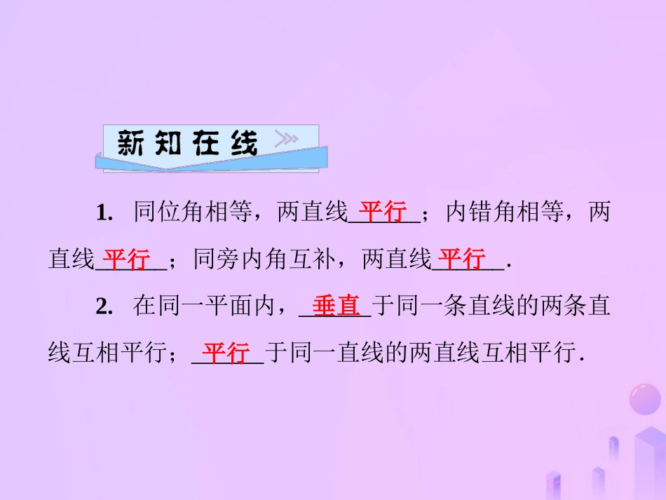 秋七年级数学上册 第5章 相交线与平行线 5.2 平行线 第2课时 平行线的判定课件 (新版)华东师大版 课件_第2页